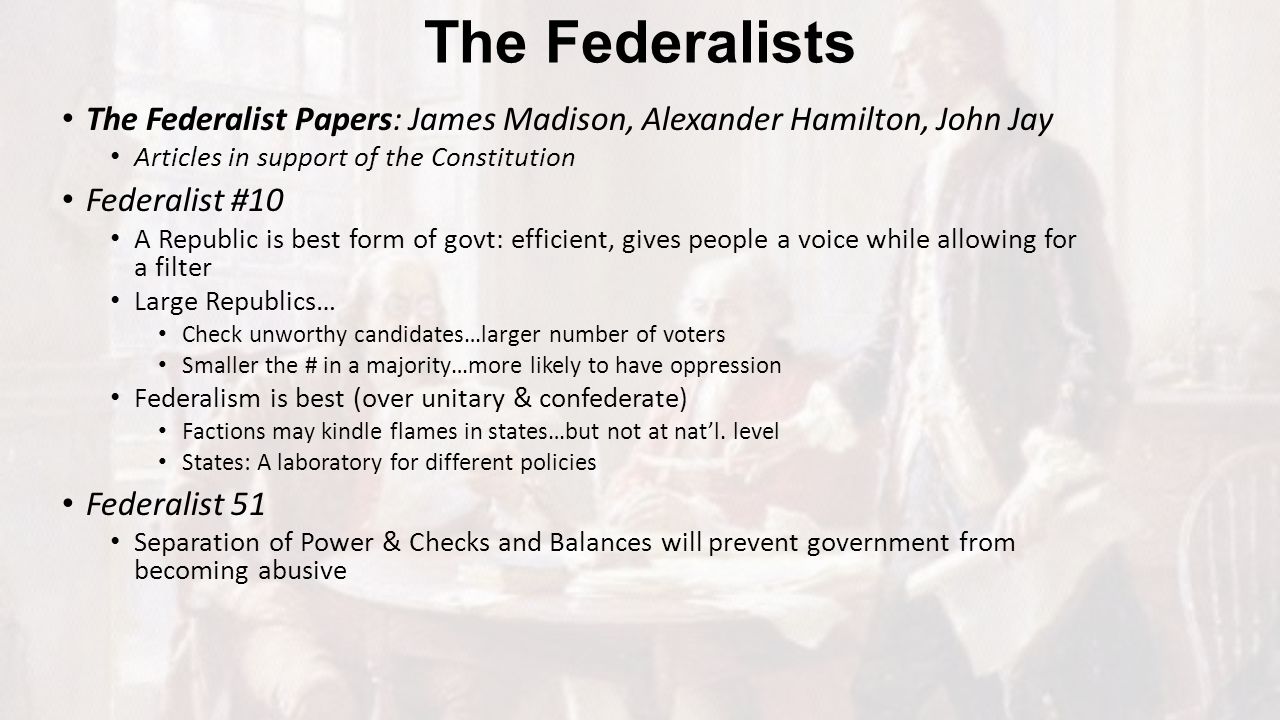 Analysis of the federalist number 10 an essay by james madison